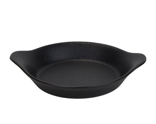 M & T  Gratin - egg dish black stoneware