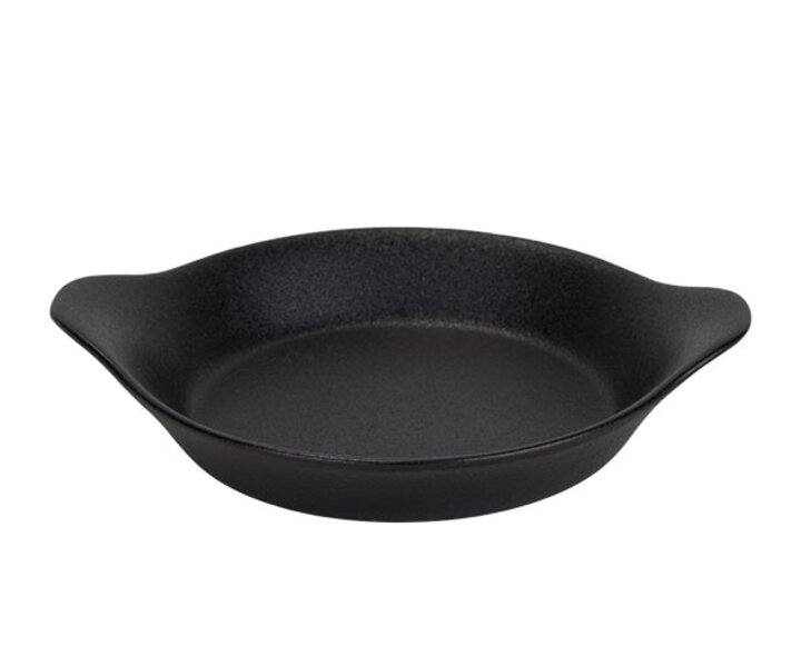 M&T Plat à oeufs - gratin  terre cuite noire