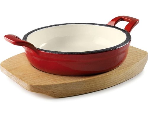 M & T  Plat à gratin 18,5 cm fonte émaillée