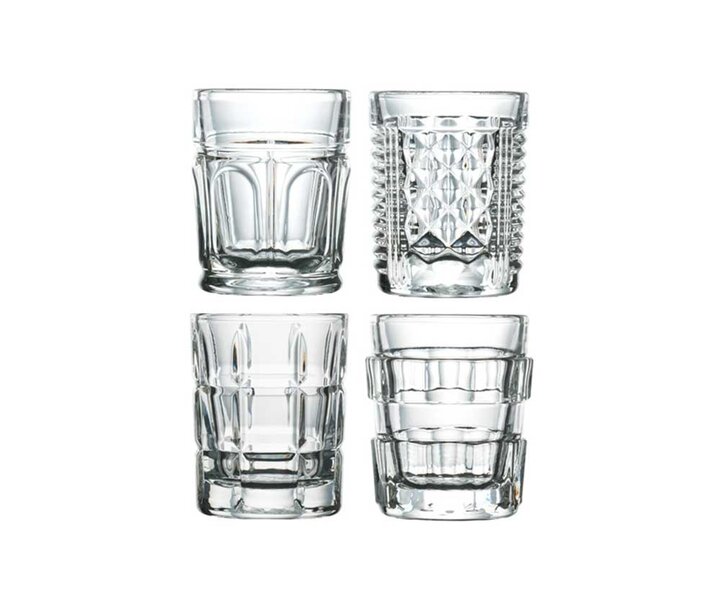 LA ROCHERE  Shot glas / shooter 6 cl set van 8 assorti