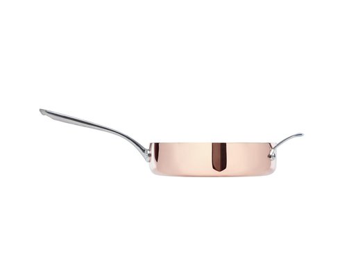 VOGUE  Sautepan with extra handle 24 cm copper / stainless steel