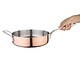 VOGUE  Sauteuse met extra handvat  24 cm koper / roestvrijstaal