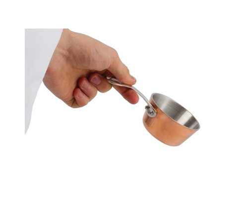 M & T  Mini saucpan 8,5 cm copper / stainless steel