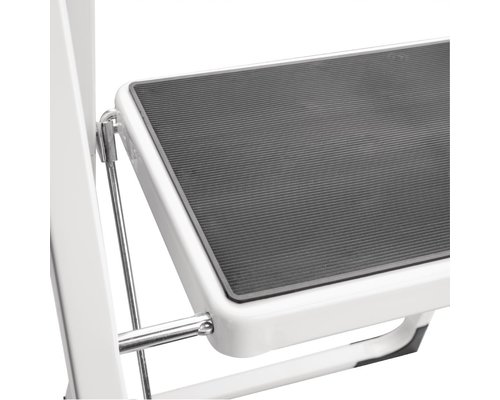 M&T Foldaway step stool made from durable sturdy steel with 2 treads.