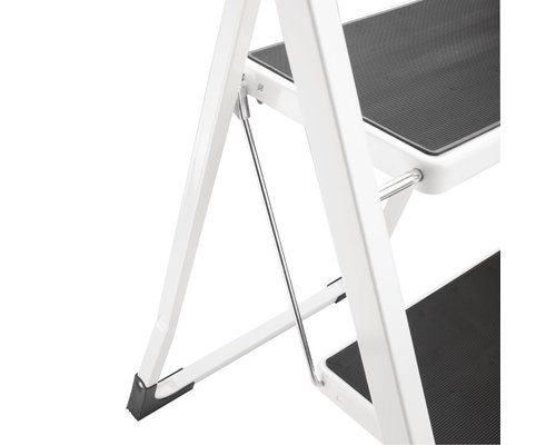 M&T Foldaway step stool made from durable sturdy steel with 2 treads.