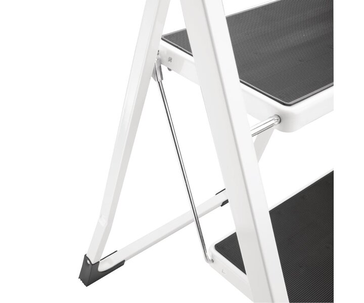 M&T Foldaway step stool made from durable sturdy steel with 2 treads.