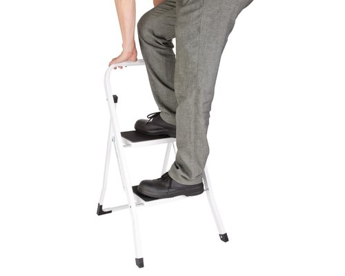 M&T Escabeau rabattable en acier 2 niveaux