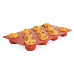 PAVONI  Moule à patisserie en silicone souple 11 mini muffins