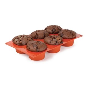 PAVONI  Pastry mould flexible silicone 6 muffins