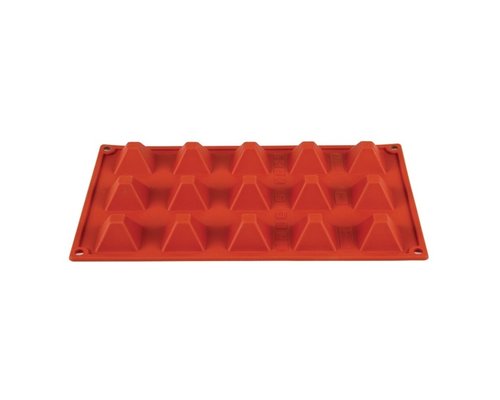 PAVONI  Pastry mould flexible silicone 15 pyramides