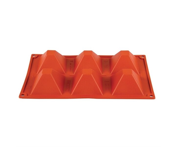 PAVONI  Patisserie vorm flexibel anti-aanbak silicone voor 6 pyramides