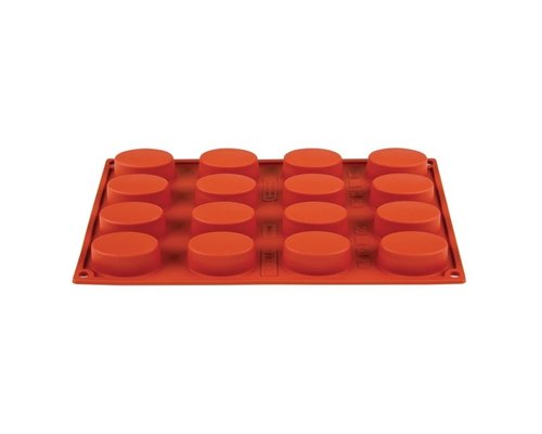 PAVONI  Patisserie vorm flexibel anti-aanbak silicone voor 16 ovale gebakjes