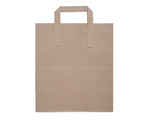 FIESTA GREEN Recycled Brown Paper Carrier Bags  small (Pack of 250)