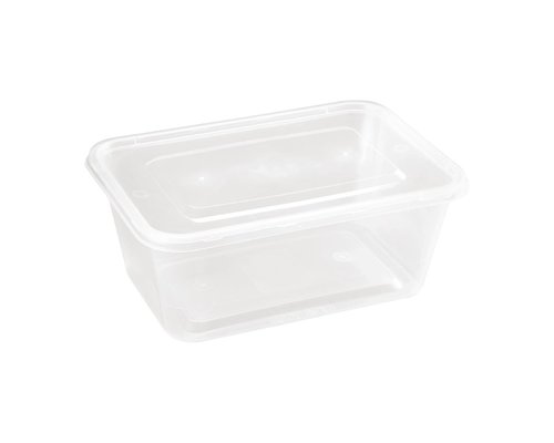 FIESTA GREEN Plastic microwavable containers 100 cl  with lid (Pack of 250)