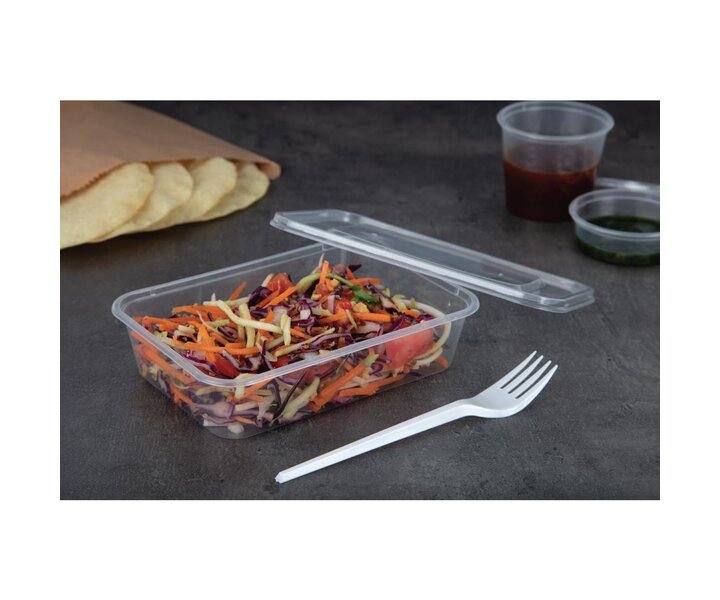 FIESTA GREEN Récipient avec couvercle en plastique pour micro-ondes 65 cl ( lot de 250 pcs )