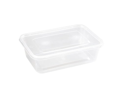 FIESTA GREEN Plastic microwavable containers 65 cl  with lid (Pack of 250)