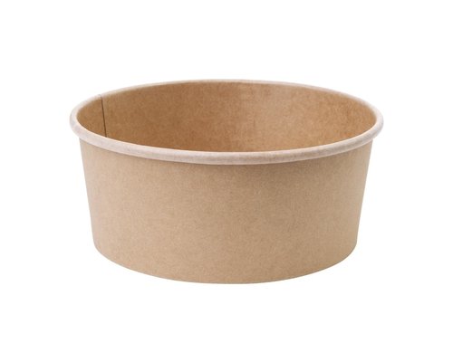 FIESTA GREEN Ronde kraft saladeschaal 50 cl inclusief transparant deksel ( doos 300 st )