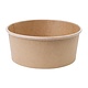 FIESTA GREEN Compostable round kraft salad bowls 50 cl  with clear lid ( box 300 pcs )
