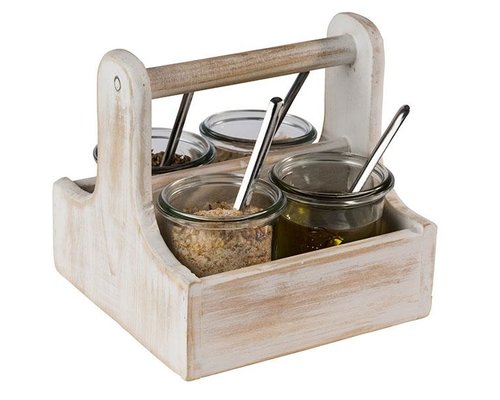 M&T Tafel caddy vintage dennenhout