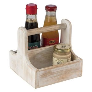 M & T  Table caddy vintage pinewood