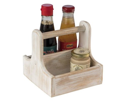 M & T  Table caddy vintage pinewood