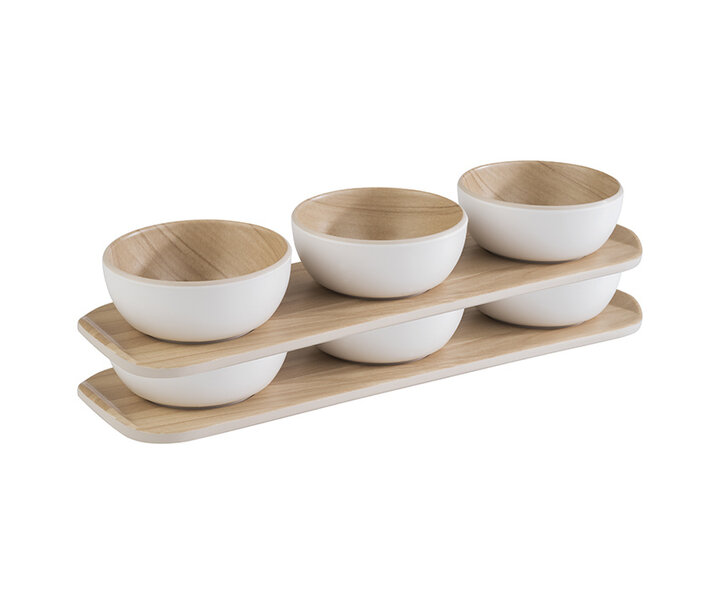 M&T Serving set melamine 4 pcs