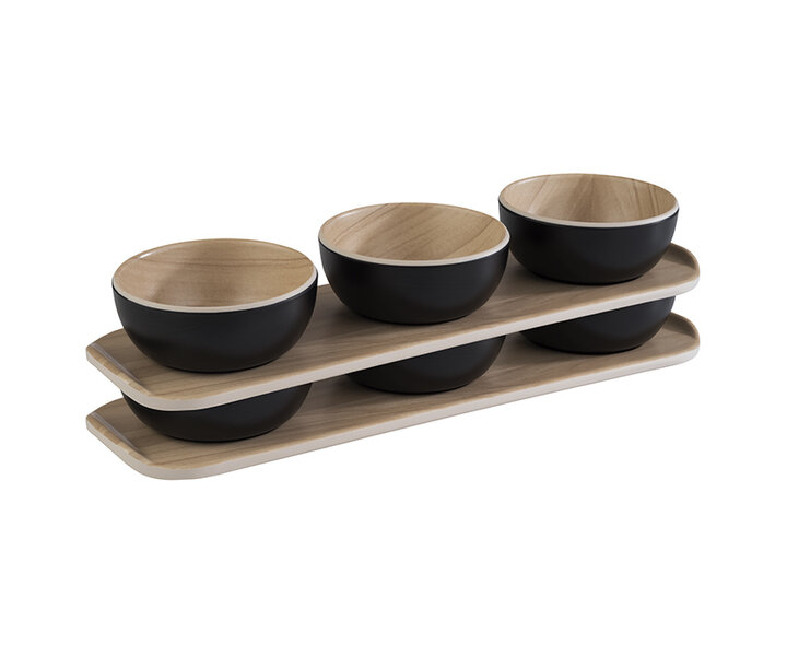 M&T Set apéro mélamine ensemble de 4 pièces