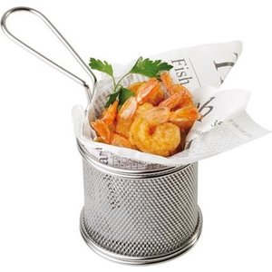 M & T  Frying & serving basket round shape