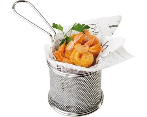 M & T  Frying & serving basket round shape