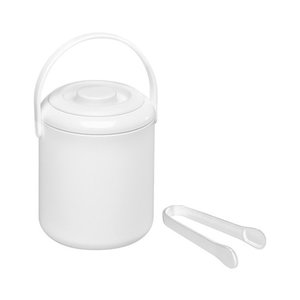 M & T  Seau à glaçons à double paroi en plastique blanche 0,5 liter