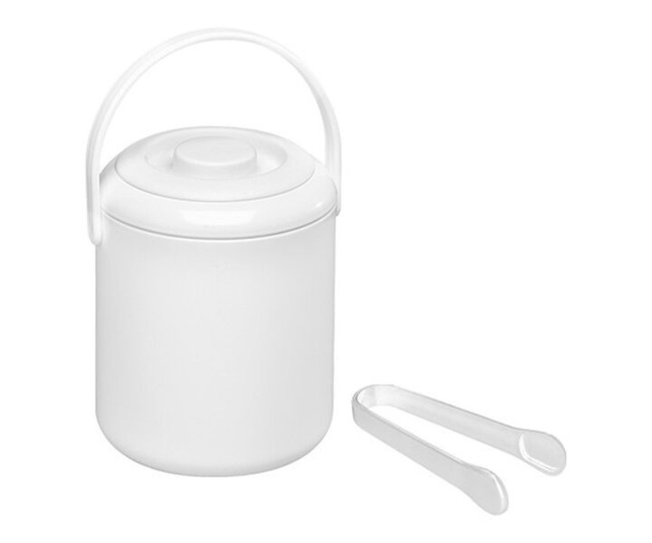 M&T Ice cube bucket double walled white plastic 0,5 liter