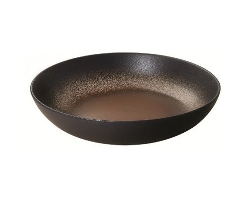 M & T  Pasta plate 24,5 cm h 6 cm Terre d' Ombre