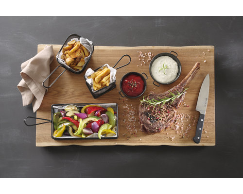 M&T Frying & serving basket black rectangular shape