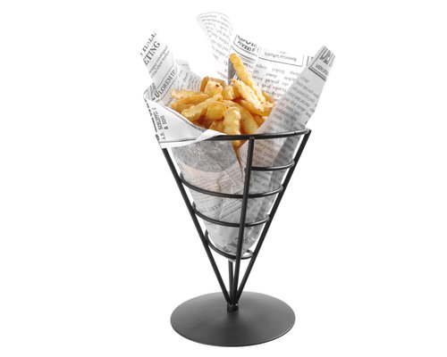 M&T Frietzakjeshouder zwart draadframe