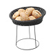 M & T  Buffet basket black PP 37 cm x 12 cm on metal stand