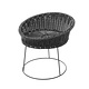 M & T  Buffet basket black PP 31 cm x 12 cm on metal stand