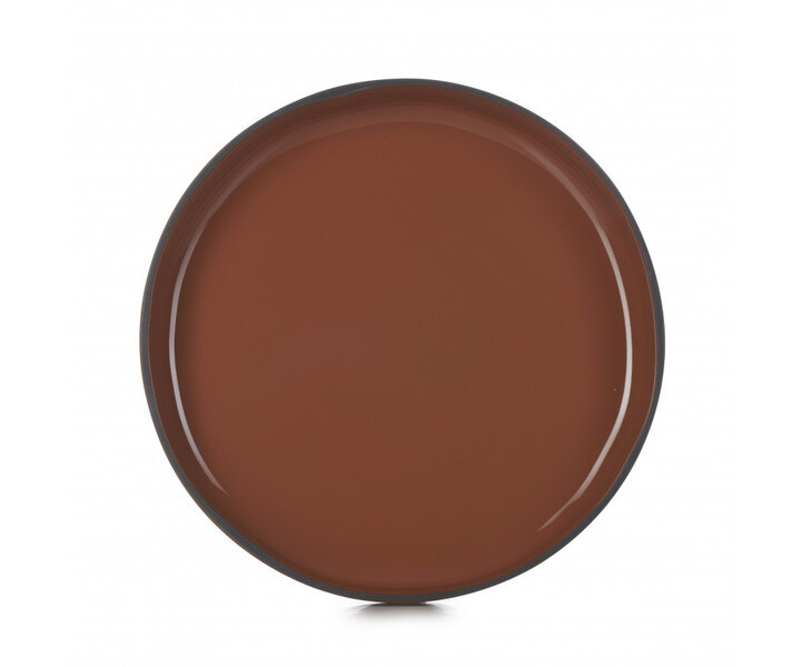 REVOL  Assiette / bol avec bord haut  23 x 3,3 cm Caractère  Gourmande Cannelle