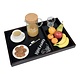 M & T  Serving tray 3 compartiments wood / chalkboard 61 x 40 x 3,8 cm