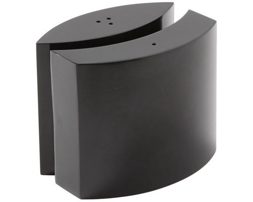 M&T Ensemble salière et poivrière en acier inoxydable noir, forme embrassante