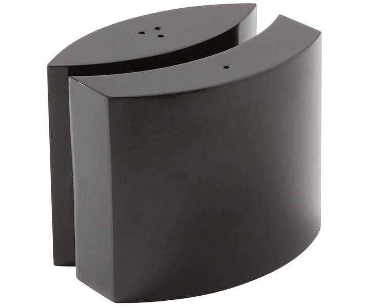 M&T Ensemble salière et poivrière en acier inoxydable noir, forme embrassante
