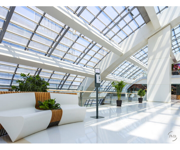 JVD Hand disinfection station with its very stable 6 kg base