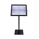 M & T  Menu stand op voet 4 x Din A4 met LED verlichting