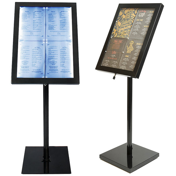 Stand Modest Menu Menu stand footed 4 x Din A4 with LED lightning - M&T International ...