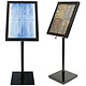 M & T  Menu stand footed 4 x Din A4 with LED lightning