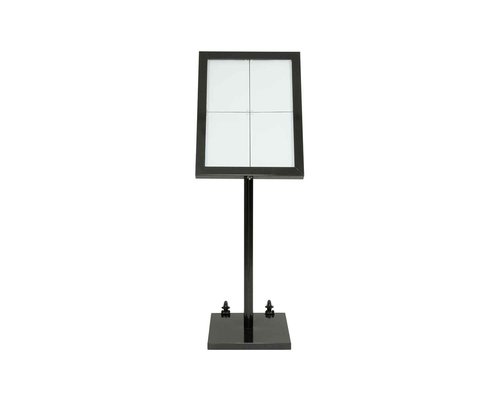 M & T  Menu stand footed 4 x Din A4 with LED lightning