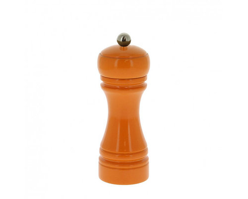 MARLUX  Duo moulin à poivre et sel en bois laqué  orange 14 cm Java