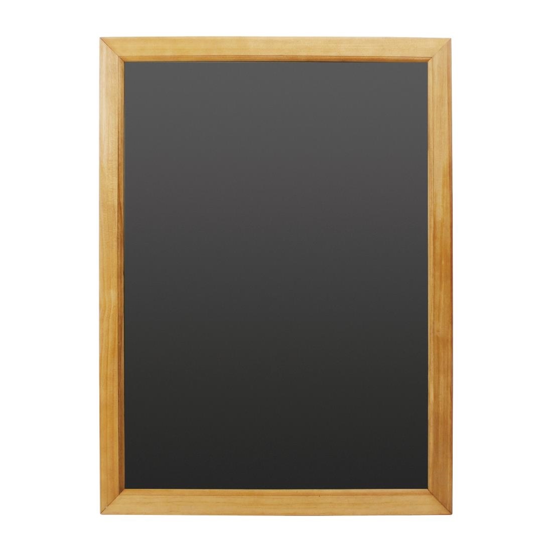 Chalk Board with Wooden Frame 60 x 40 cm Black Surface 