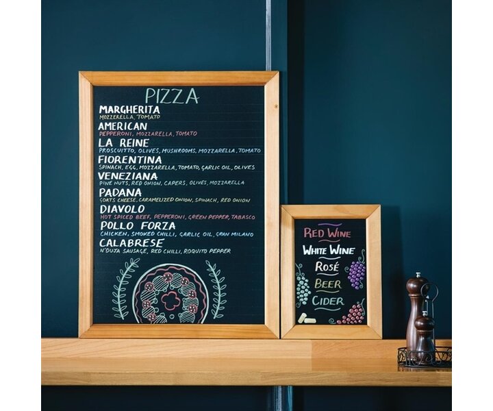 M&T Chalkboard melamine surface with pine wood frame  60 x 45 cm