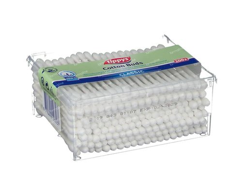 M & T  Distributeur de coton-tiges comprenant 2 x 200 coton-tiges