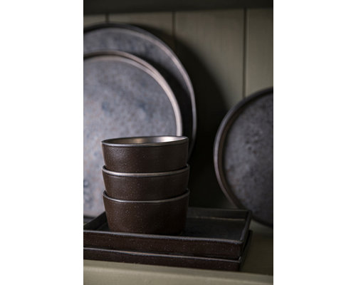 COSTA NOVA  Rectangular tray 19 x 12,5 cm  Lagoa Metal Black